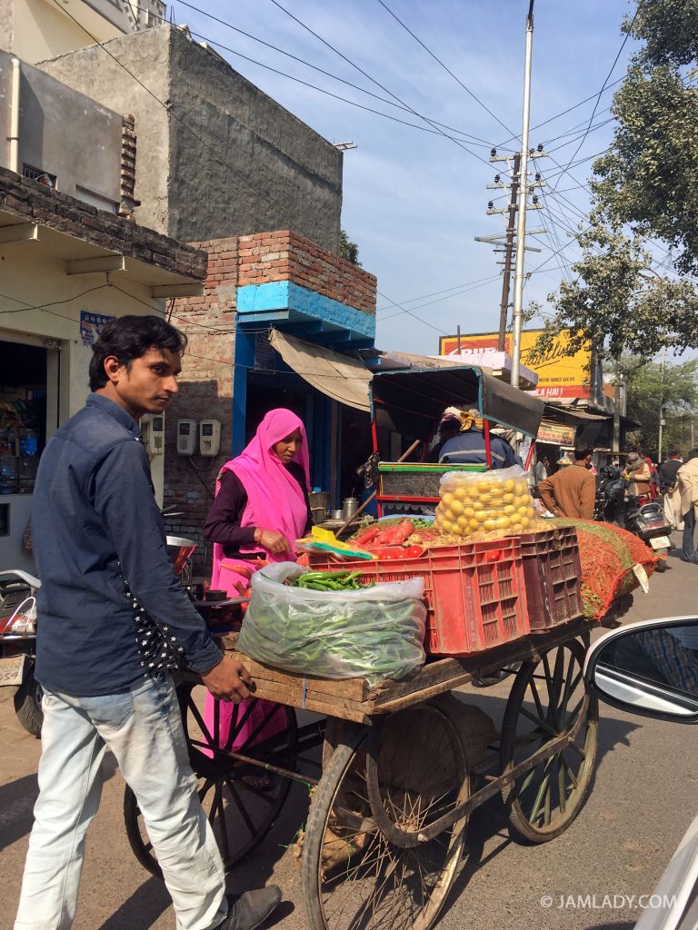 Street vendor in rural India.